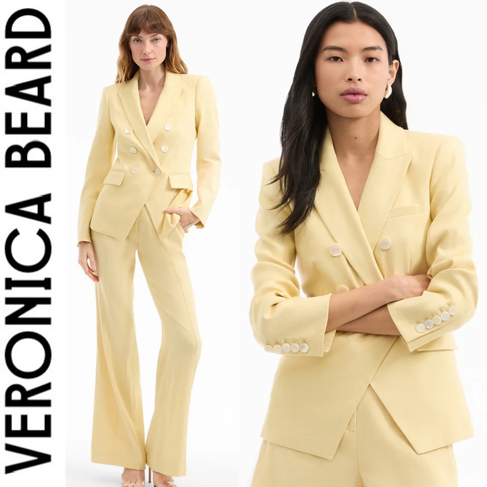 Veronica Beard 💛 Miller Linen Blazer & Komi Pant Set
